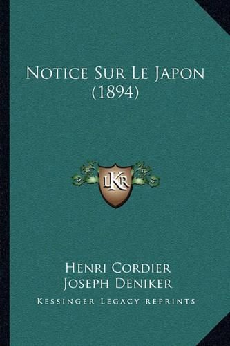 Notice Sur Le Japon (1894)