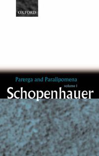 Cover image for Parerga and Paralipomena