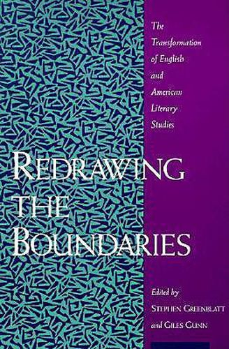 Cover image for Redrawing the Boundaries: The Transformation of English and American Literary Studies