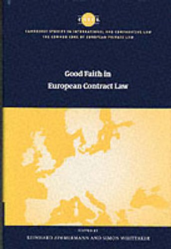 Cover image for Good Faith in European Contract Law