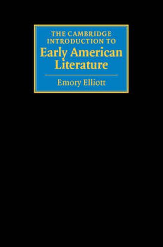 Cover image for The Cambridge Introduction to Early American Literature