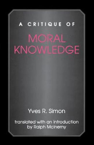 A Critique of Moral Knowledge