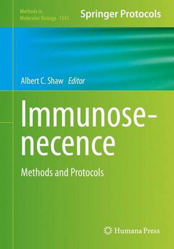 Cover image for Immunosenescence: Methods and Protocols