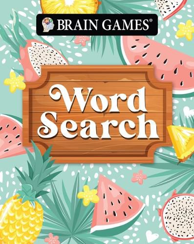 Cover image for Brain Games - Take Along - Word Search - Summer-Themed Fruit Design Portable Puzzle Book