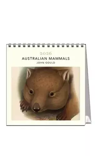 Cover image for Australian Mammals John Gould Desk Calendar 2026