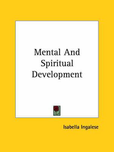 Cover image for Mental and Spiritual Development