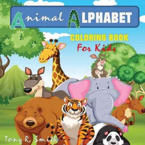 Cover image for Animal Alphabet Coloring Book for kids