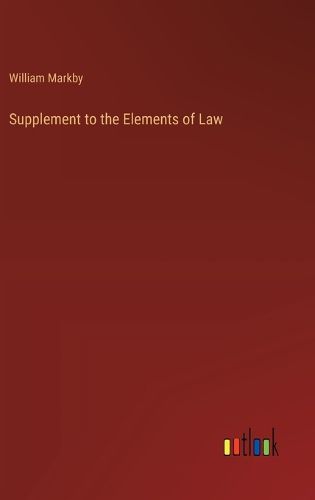 Cover image for Supplement to the Elements of Law