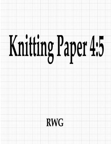 Knitting Paper 4: 5: 50 Pages 8.5 X 11