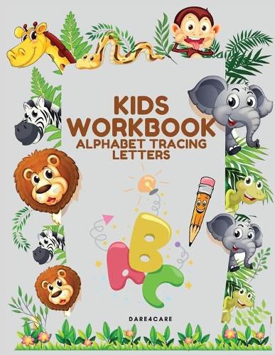 Cover image for Kids Workbook: Colorful Pages book, Tracing letters for kindergarten, handwriting practice, pen control line tracing,