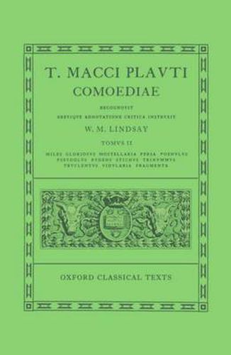 Cover image for Plautus Comoediae