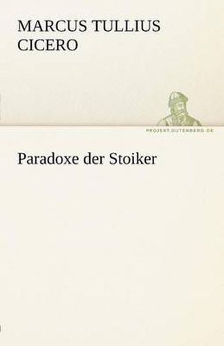 Cover image for Paradoxe Der Stoiker