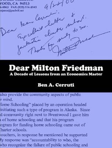Dear Milton Friedman