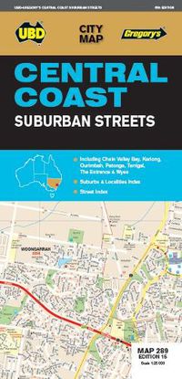 Cover image for Central Coast NSW Suburban Streets Map 289 15th ed