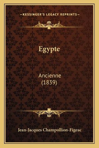 Cover image for Egypte: Ancienne (1839)