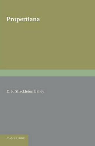 Cover image for Propertiana