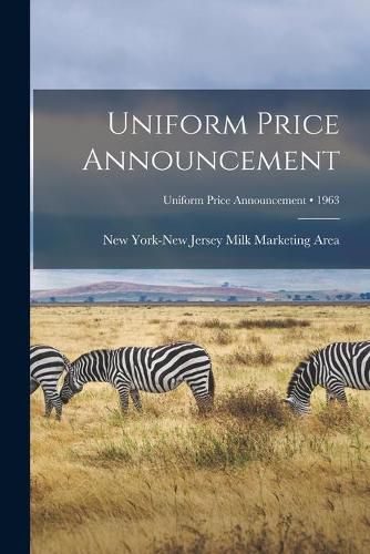 Cover image for Uniform Price Announcement; 1963