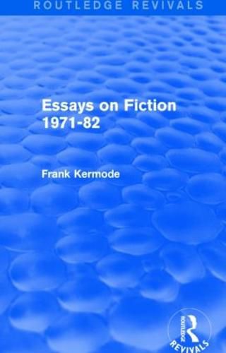 Cover image for Essays on Fiction 1971-82