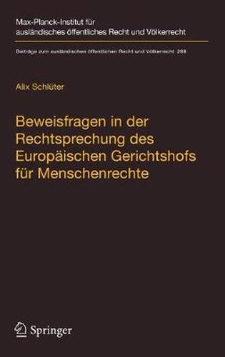 Cover image for Beweisfragen in der Rechtsprechung des Europaischen Gerichtshofs fur Menschenrechte