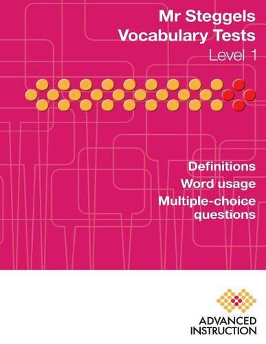 Cover image for Mr Steggels Vocabulary Tests Level 1