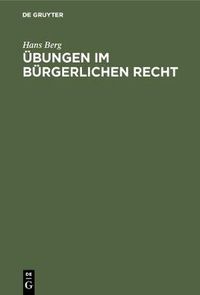 Cover image for UEbungen im Burgerlichen Recht