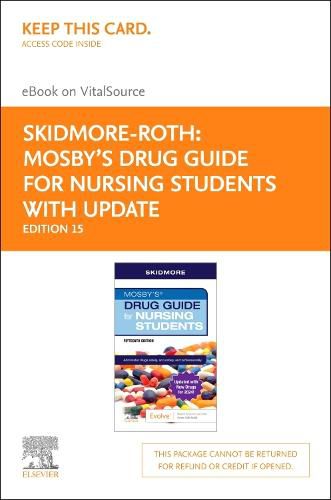 Cover image for Mosby's Drug Guide for Nursing Students with 2022 Update - Elsevier E-Book on Vitalsource (Retail Access Card)