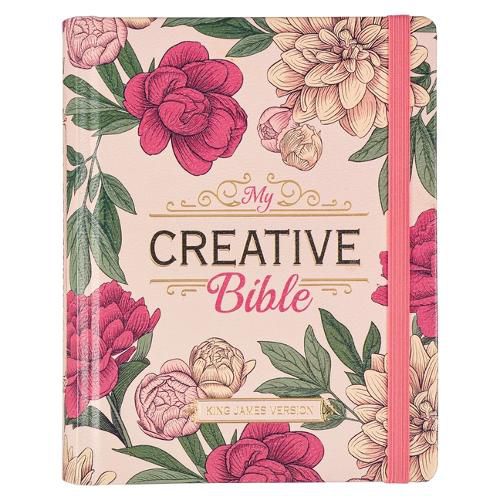 Cover image for KJV Holy Bible, My Creative Bible, Faux Leather Hardcover - Ribbon Marker, King James Version, Pink Printed Floral