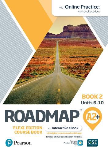 Cover image for Roadmap A2+ Flexi Edition Course Book 2 with eBook and Online Practice Access