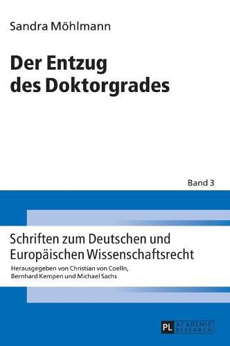 Cover image for Der Entzug Des Doktorgrades
