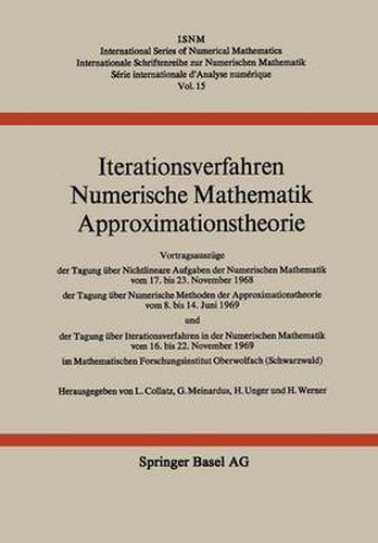 Cover image for Iterationsverfahren Numerische Mathematik Approximationstheorie