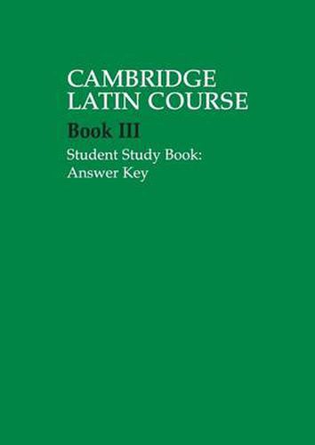 Cover image for Cambridge Latin Course 3 Student Study Book Answer Key