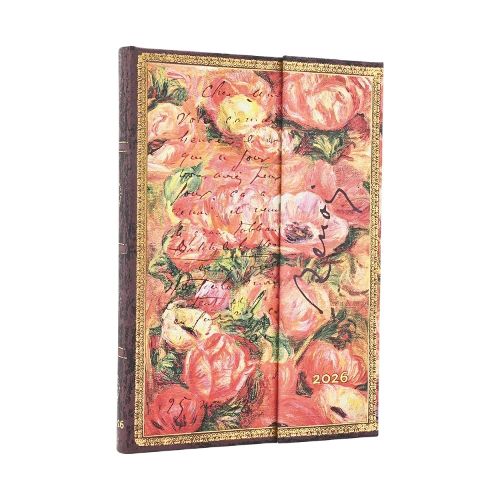 Cover image for 2026 Renoir, Letter to Morisot (1892) (Embellished Manuscripts Collection) Midi 12-month Vertical Hardcover Flexi Dayplanner 2026 Renoir, Letter to Morisot (1892 (Wrap Closure)