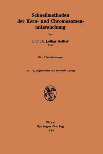 Cover image for Schnellmethoden Der Kern- Und Chromosomenuntersuchung