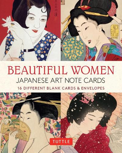 Cover image for Beautiful Women in Japanese Art, 16 Note Cards: 16 Different Blank Cards with 17 Patterned Envelopes (Japanese Woodblock Prints)