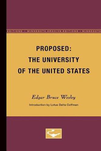 Cover image for Proposed: The University of the United States