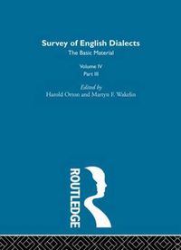 Cover image for Survey Eng Dialects Vol4 Prt3