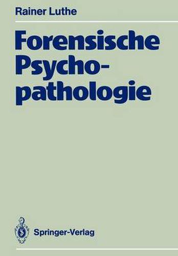 Cover image for Forensische Psychopathologie