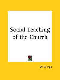 Cover image for Social Teaching of the Church (1930)