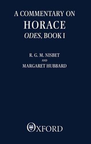 Cover image for A Commentary on Horace's  Odes