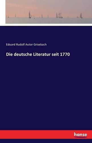 Cover image for Die deutsche Literatur seit 1770