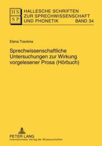 Cover image for Sprechwissenschaftliche Untersuchungen Zur Wirkung Vorgelesener Prosa (Hoerbuch)