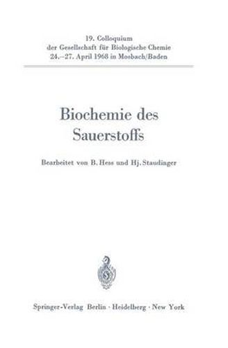 Cover image for Biochemie des Sauerstoffs