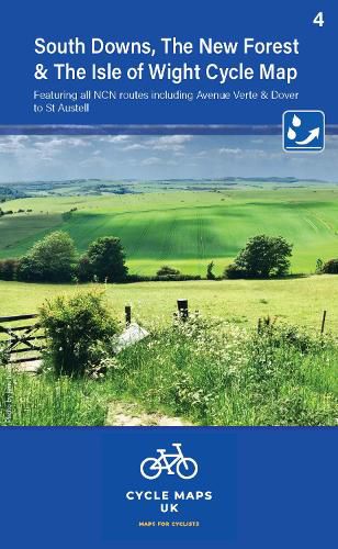 Cover image for South Downs, The New Forest, and The Isle of Wight Cycle Map 4 2023