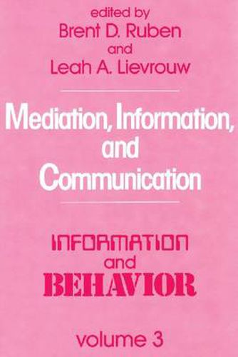 Cover image for Mediation Information and Communication