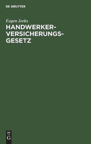 Cover image for Handwerkerversicherungsgesetz