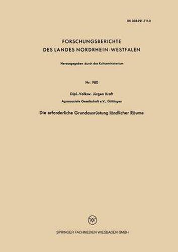 Cover image for Die Erforderliche Grundausrustung Landlicher Raume