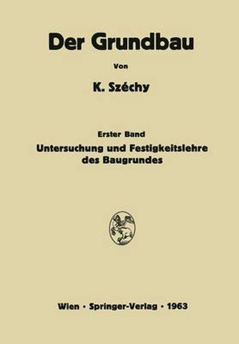 Cover image for Untersuchung und Festigkeitslehre des Baugrundes