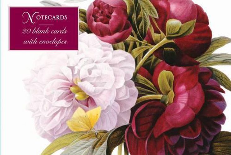 Cover image for Card Box of 20 Notecards and Envelopes: Redoute Peony