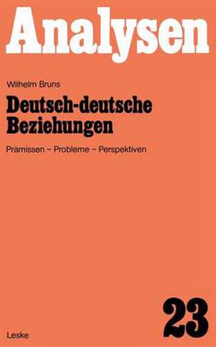 Cover image for Deutsch-deutsche Beziehungen