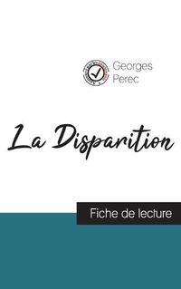 Cover image for La Disparition de Georges Perec (fiche de lecture et analyse complete de l'oeuvre)
